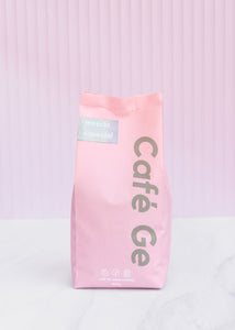 Bolsa rosa de cafe molido mezcla especial