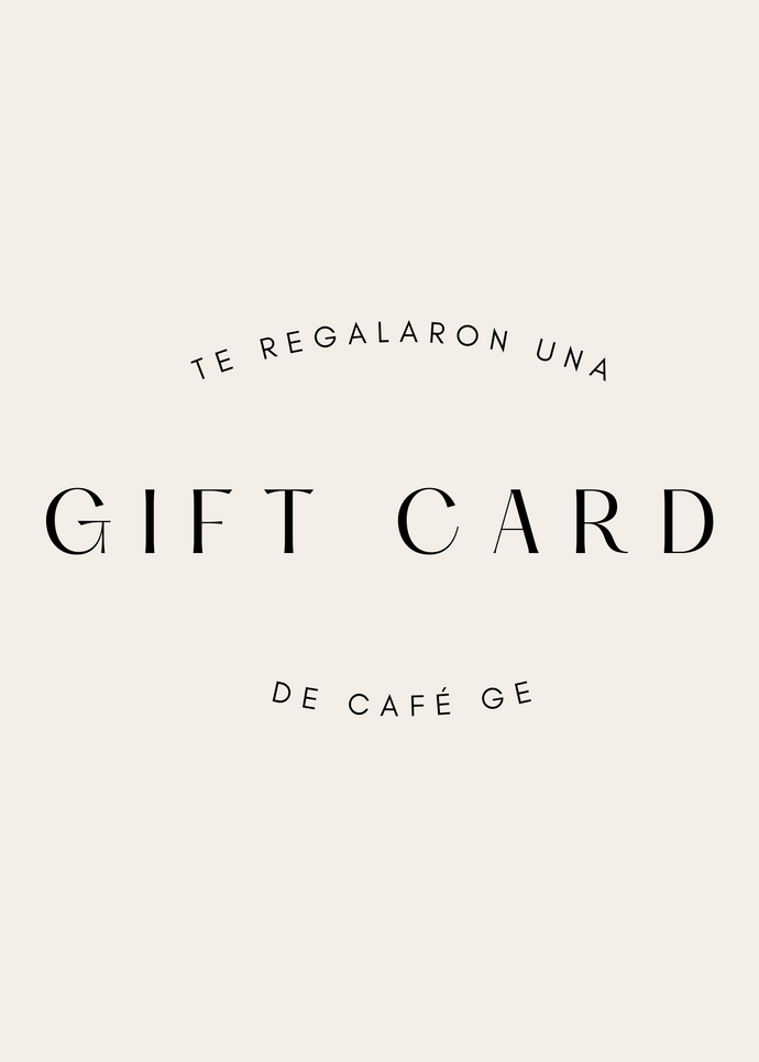 Tarjeta de Regalo Café Ge